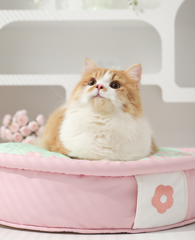 PawsCube Latex Cooling Pet Mat - Breathable & Machine Washable Dog Cat Bed | Anti-Scratch Summer Pad